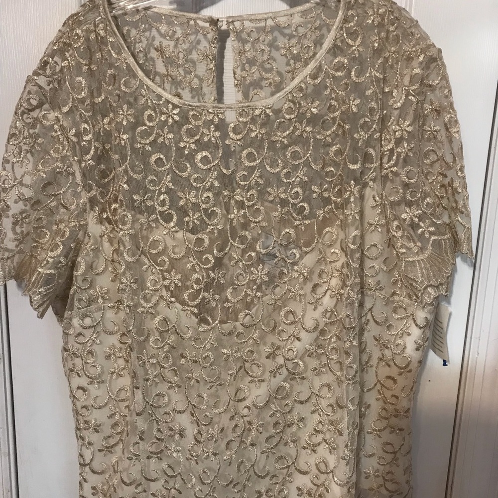 Ladies Dress Golden Top